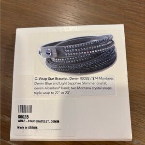 NWT Touchstone by Swarovski wrap Star bracelet in old school DENIM!